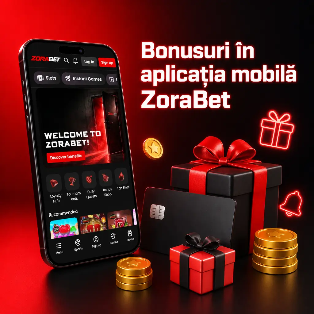 Bonusuri și promoții disponibile în aplicația mobilă ZoraBet pentru Android și iOS, cu notificări push