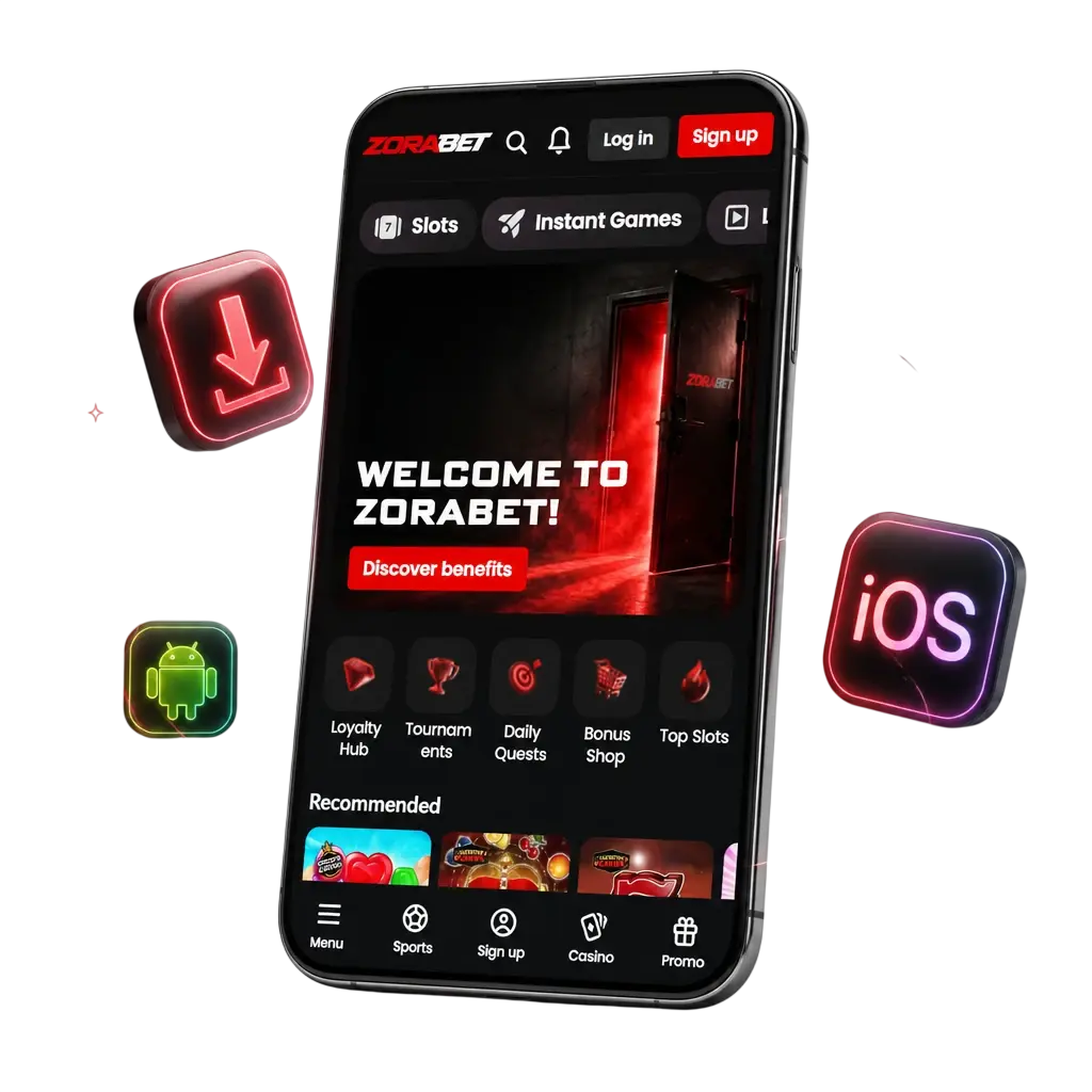 Descarcă aplicația ZoraBet pentru pariuri sportive, cazino live și sloturi, cu bonus de bun venit 500% până la 3000 EUR