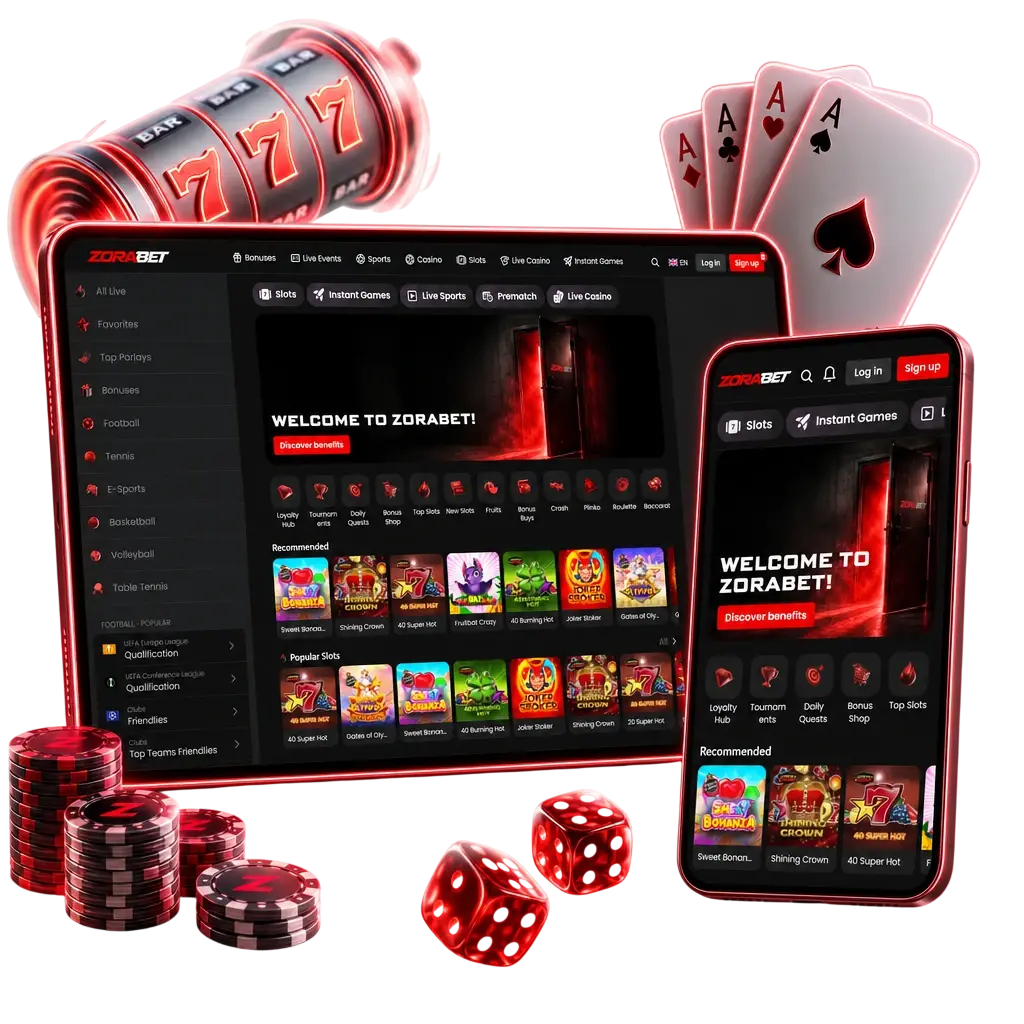 Platforma de cazinou ZoraBet cu sloturi video, jocuri de masă și cazinou live cu dealeri reali, direct din browser