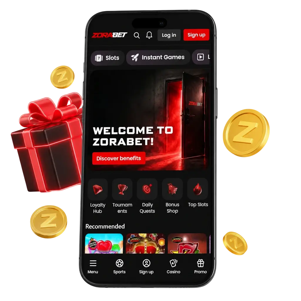 Bonusuri ZoraBet activate automat pe mobil, cu notificări și secțiune Promoții pentru rulaj și termeni.