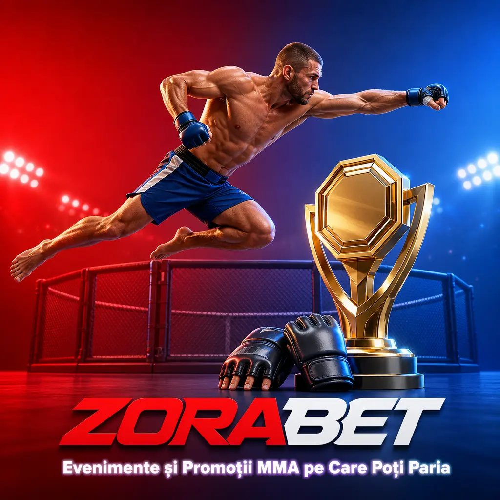 Gale MMA cu piețe pre-eveniment și live pe ZoraBet, de la organizații globale la circuite locale și turnee eliminatorii.