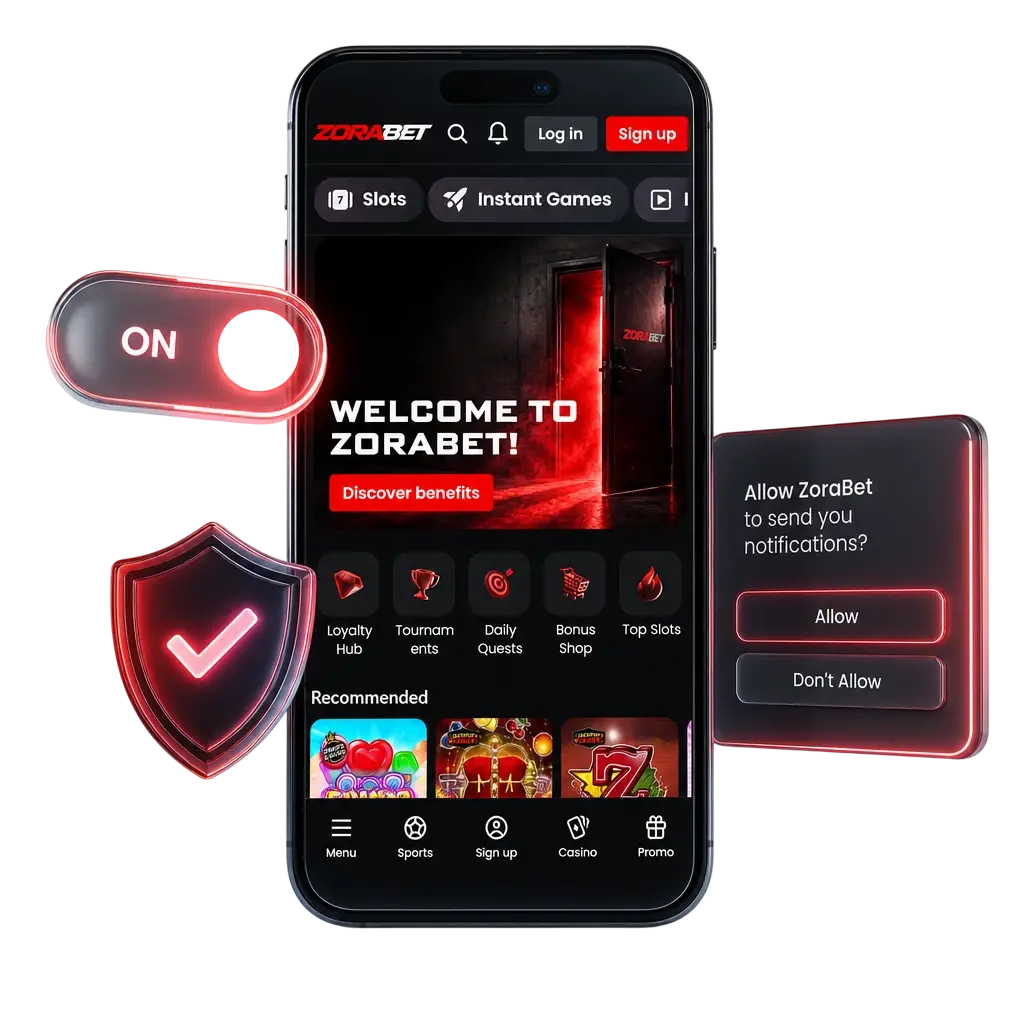 Activează instalarea din surse necunoscute în setările Android pentru a instala în siguranță aplicația ZoraBet