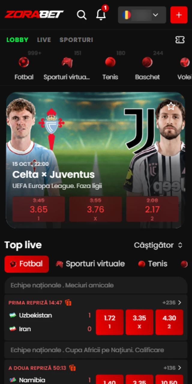 Plasează primul tău pariu sportiv sau joacă la cazinoul online ZoraBet.