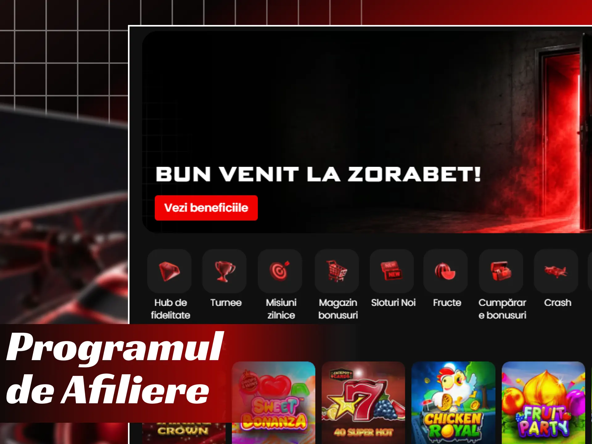 Alătură-te programului de afiliere ZoraBet pentru parteneri în România.